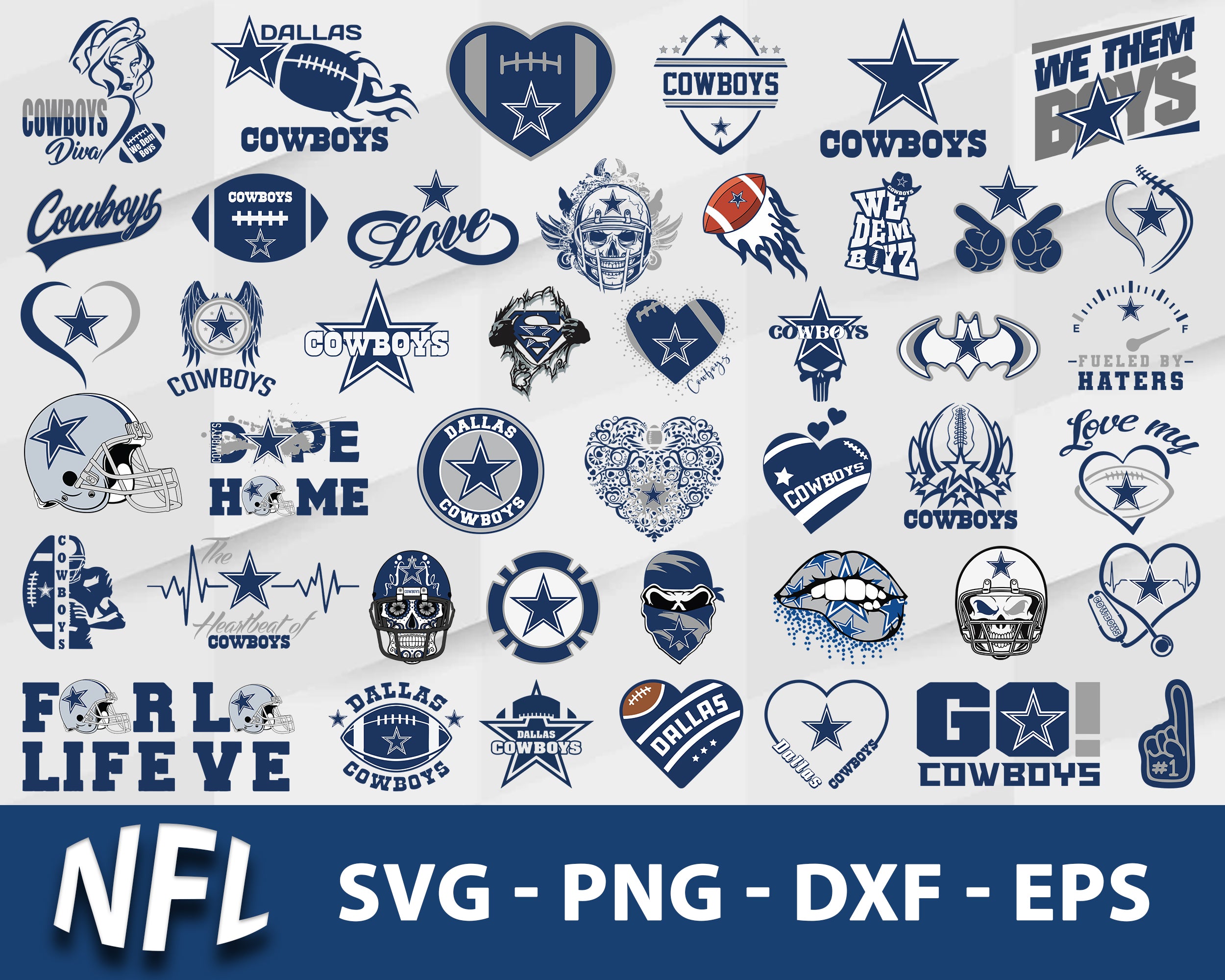 Dallas cowboys logo nfl bundle svg, dallas cowboys football svg – svg ...