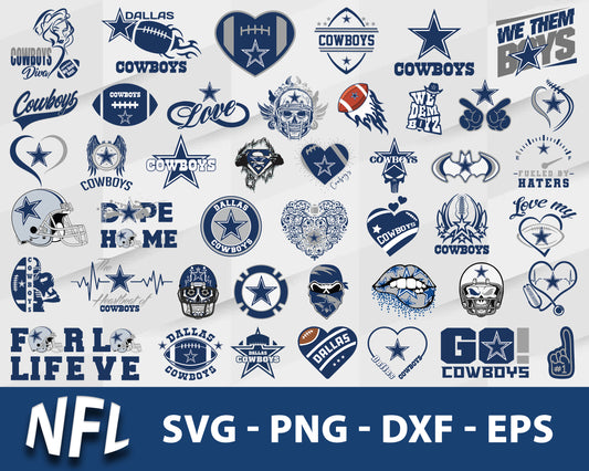 Dallas cowboys logo nfl bundle svg, dallas cowboys football svg