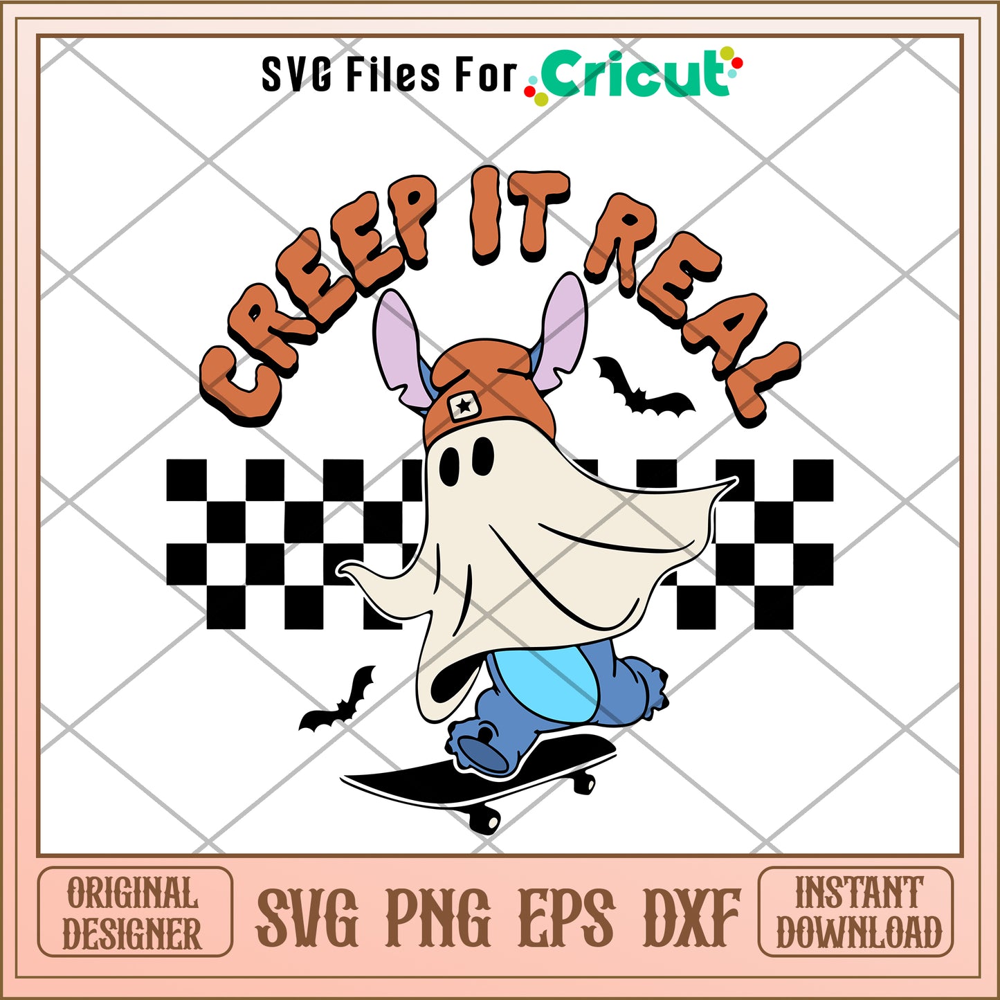 Stitch creep it real halloween svg