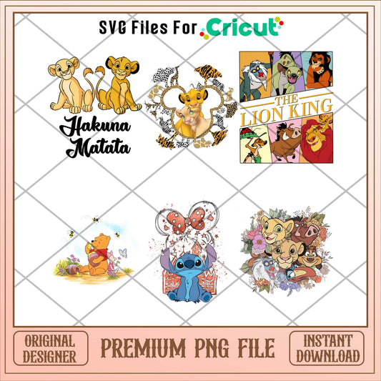 Disney cartoon characters png bundle