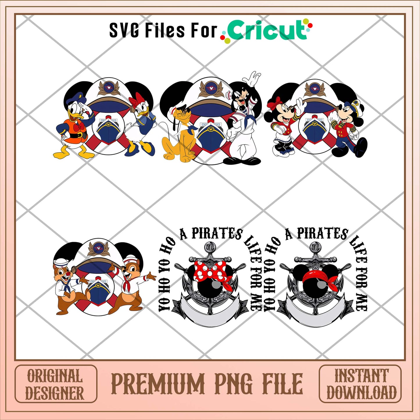 Disney cruise, a pirates life png bundle