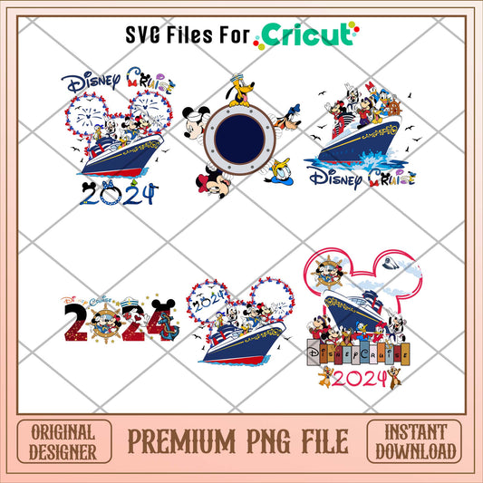 Disney cruise ship 2024 png bundle