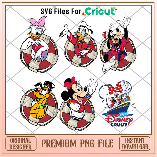 Disney cruise red lifebuoy png bundle