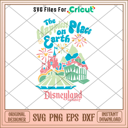 Disneyland the happiest place SVG