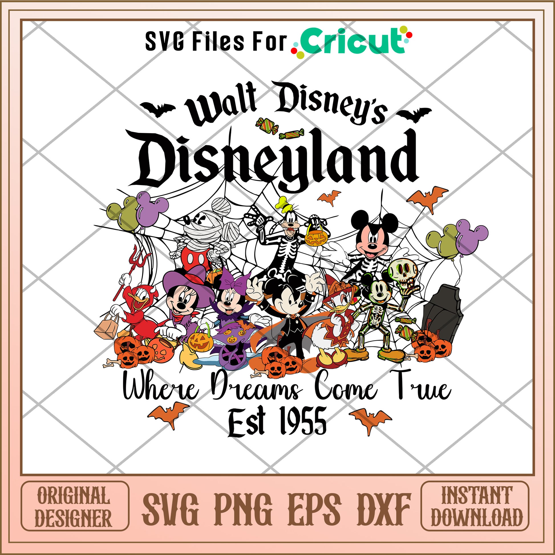 Mickey friends walt disney halloween svg