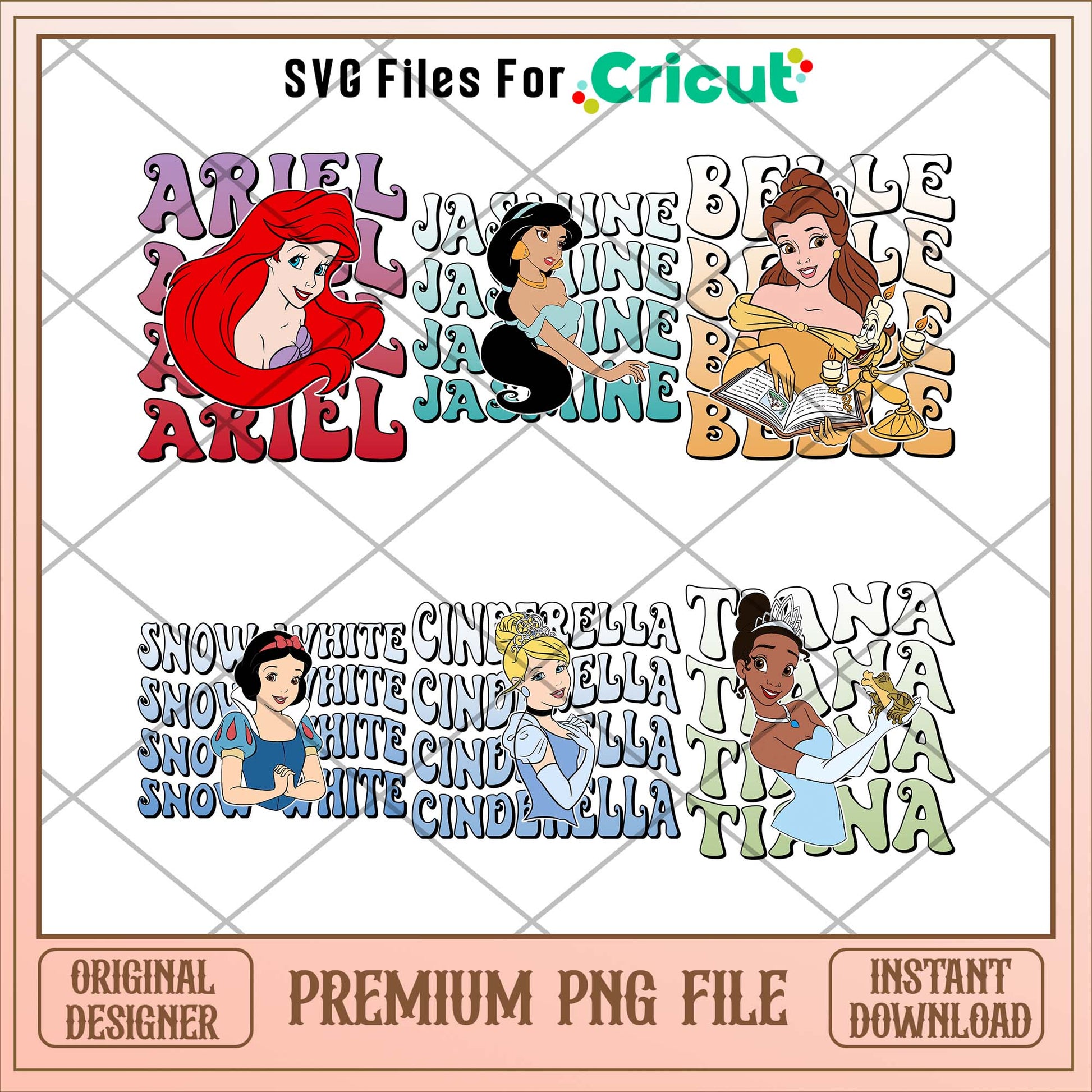 Disney Princess names png bundle