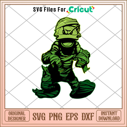 Donald duck mummy halloween svg