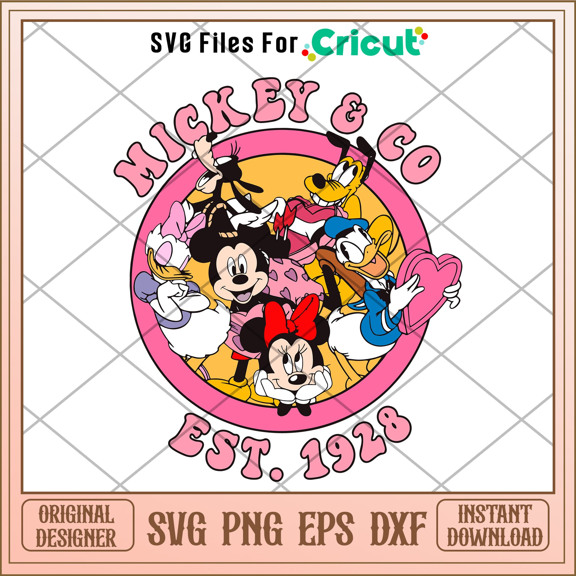 Disney mickey co est 1928 SVG design