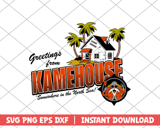 greetings from kamehouse anime svg