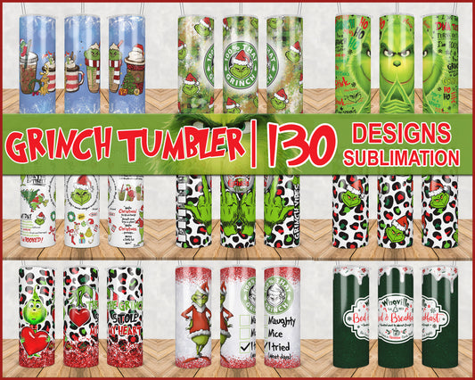 Grinch bundle tumbler design png, the grinch tumbler png