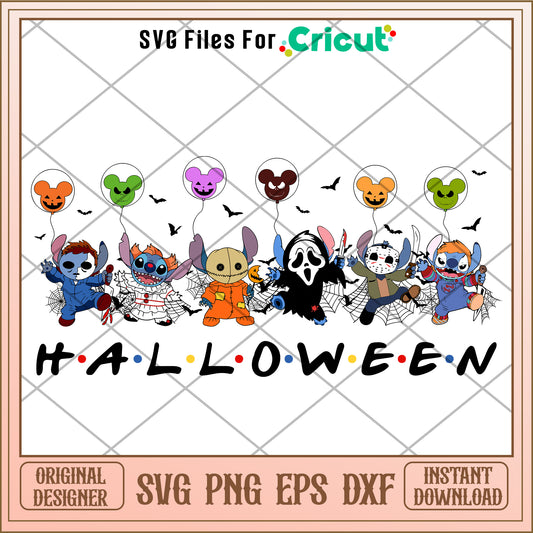 Disney stitch halloween friends svg