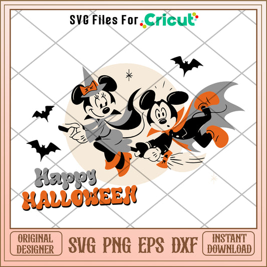 Mickey minnie witch halloween svg
