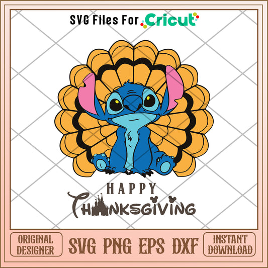 Stitch disney happy thanksgiving svg