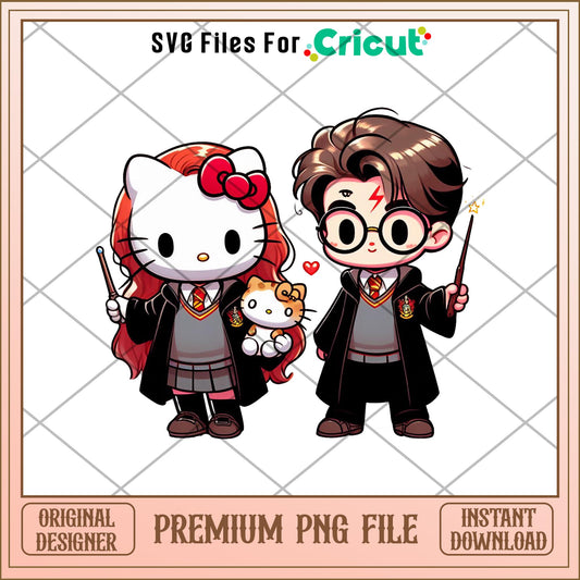 hello kitty Hermione Granger Harry Potter png, potter png, digtal dowload