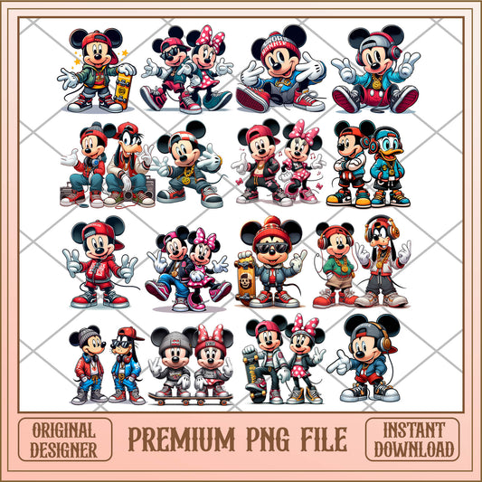 Mickey mouse hip hop PNG bundle