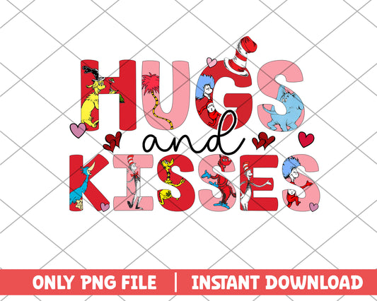 hug and kissed red png