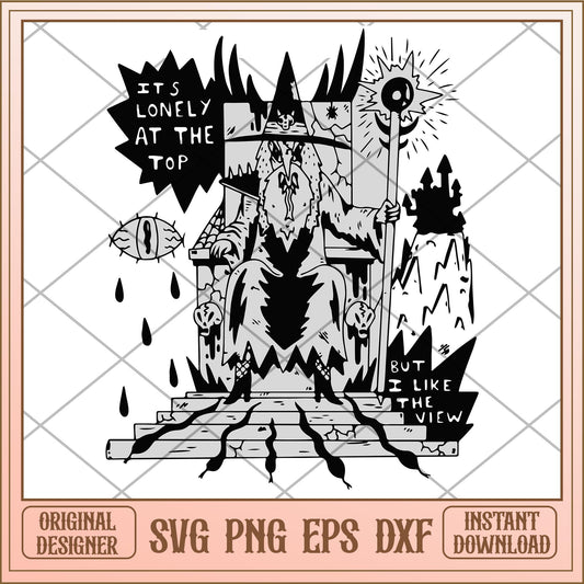 it's lonely at the but i like the view  svg, halloween characters svg, digital download