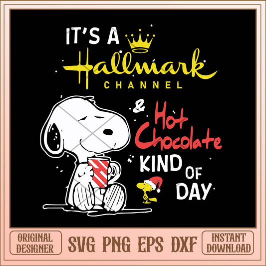 its a hallmark channel hot chocolate svg, Hallmarks Snoopy svg