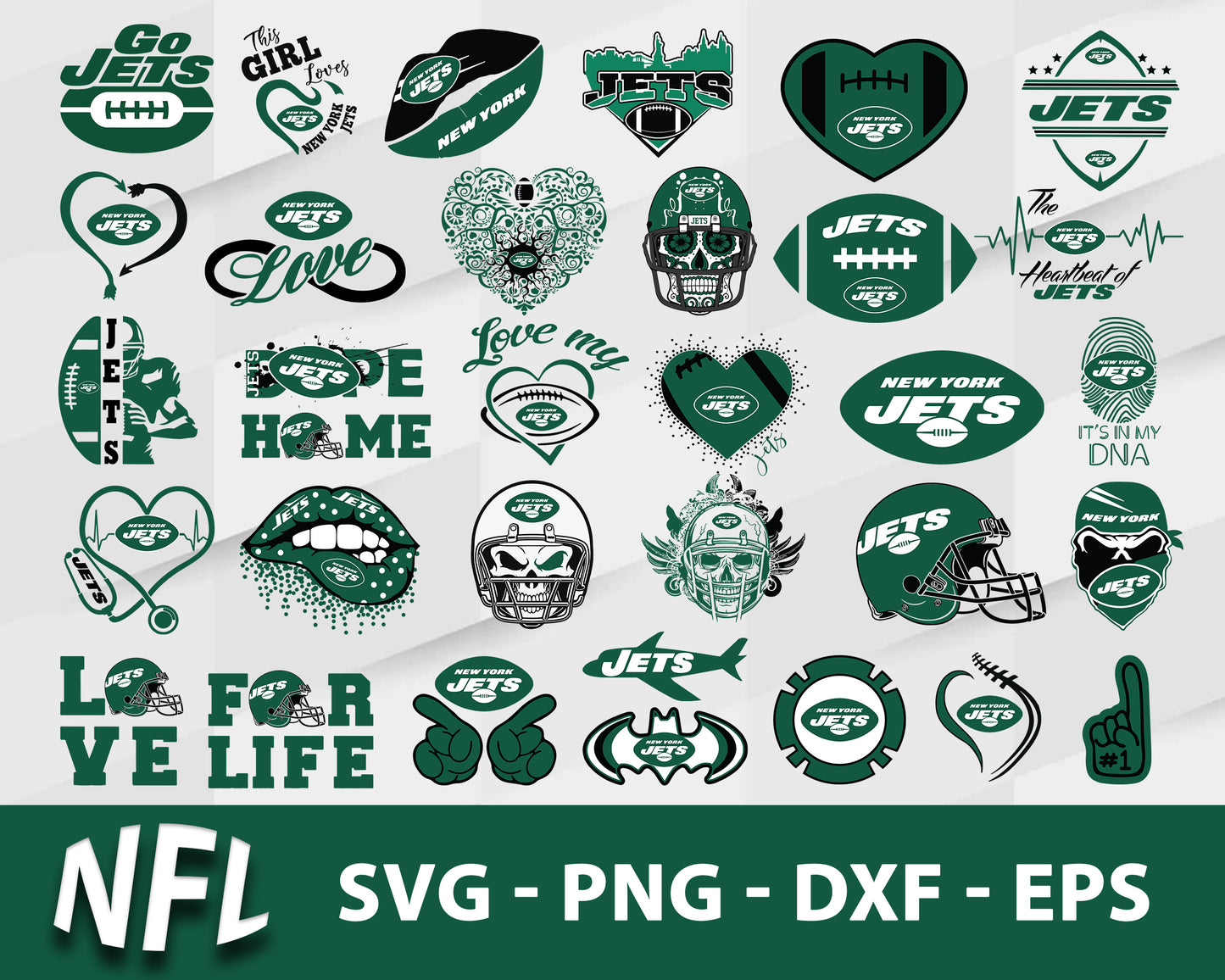 New york jets logo nfl bundle svg, New york jets football​ svg