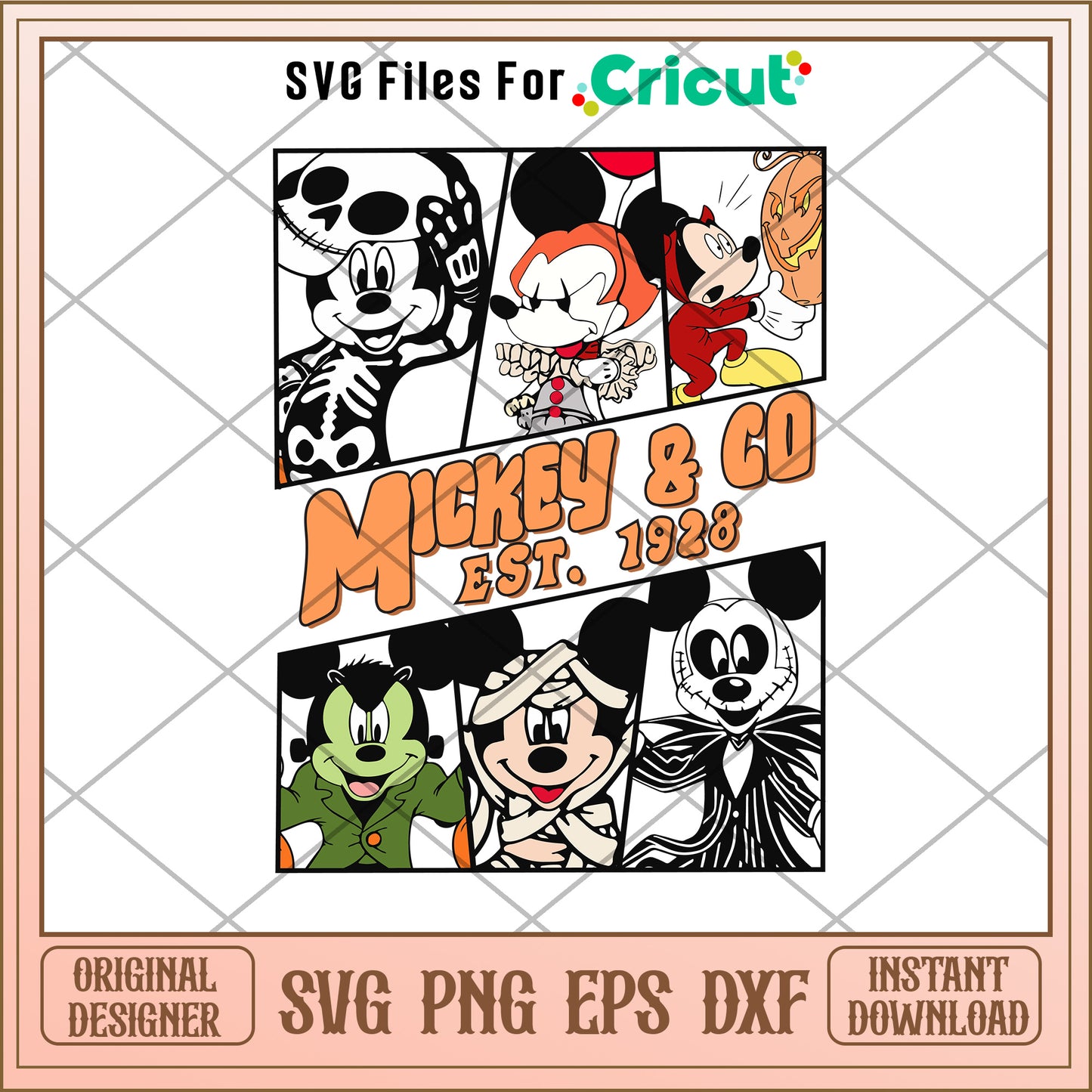 Mickey co halloween est 1928 svg
