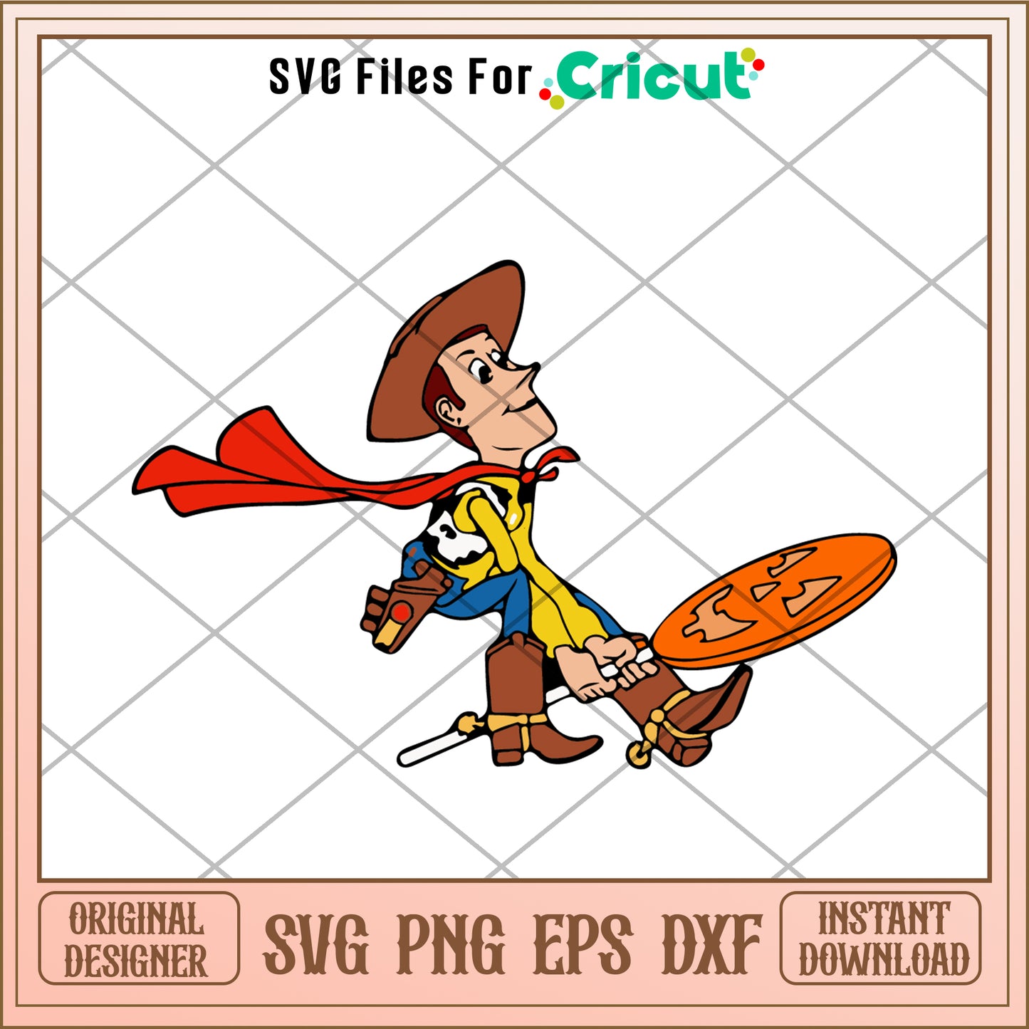 Woody toy story x pumpkin halloween svg