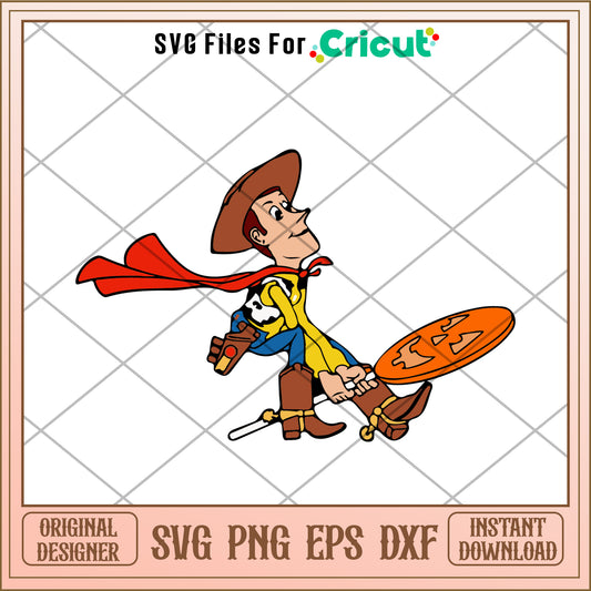 Woody toy story x pumpkin halloween svg