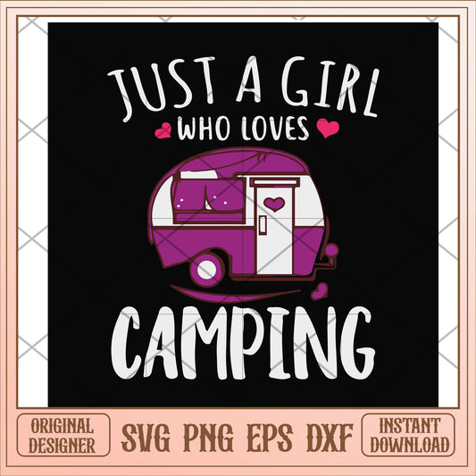 just a woman who loves camping svg, loves camping svg, camping svg