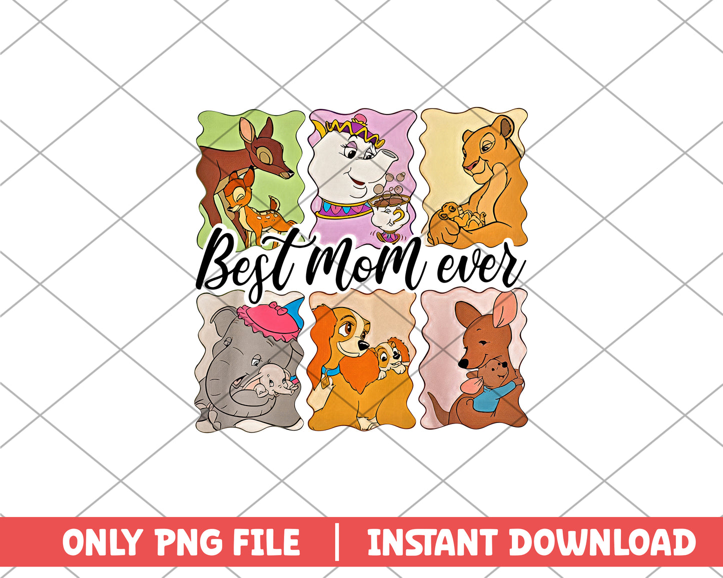 Best Mom Ever disney cartoon Mother's Day png