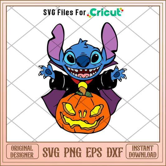 Disney stitch pumpkin halloween svg