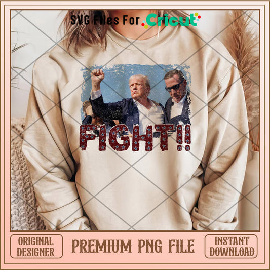 Trump 2024 fight for freedom PNG design