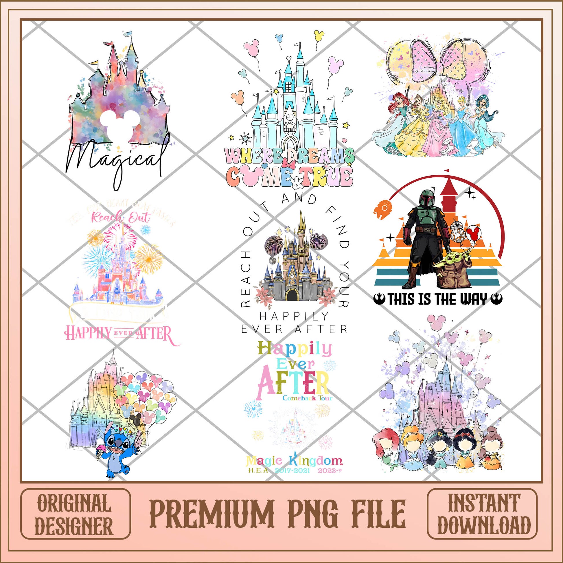 Magic disneyland PNG bundle