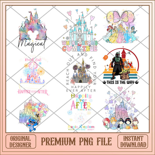 Magic disneyland PNG bundle