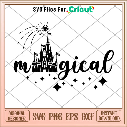 Disney castle magical SVG design