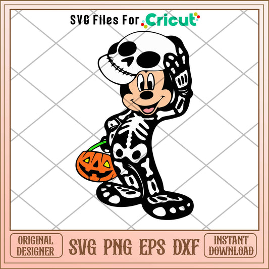mickey Skeleton Costume Halloween svg,  disney characters svg, digital download