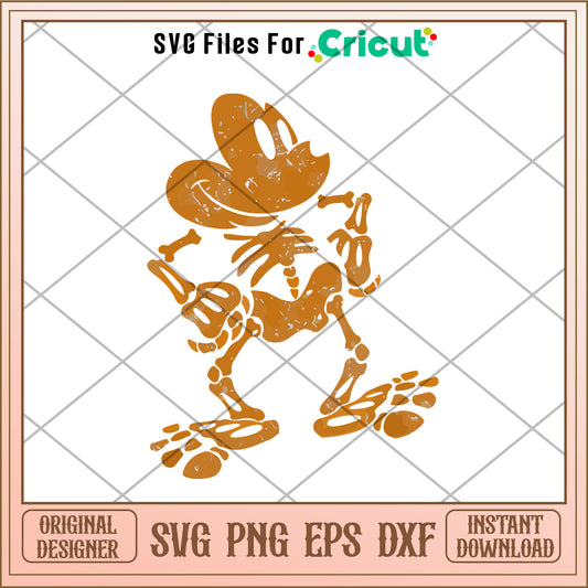 Mickey skeleton halloween svg instant download