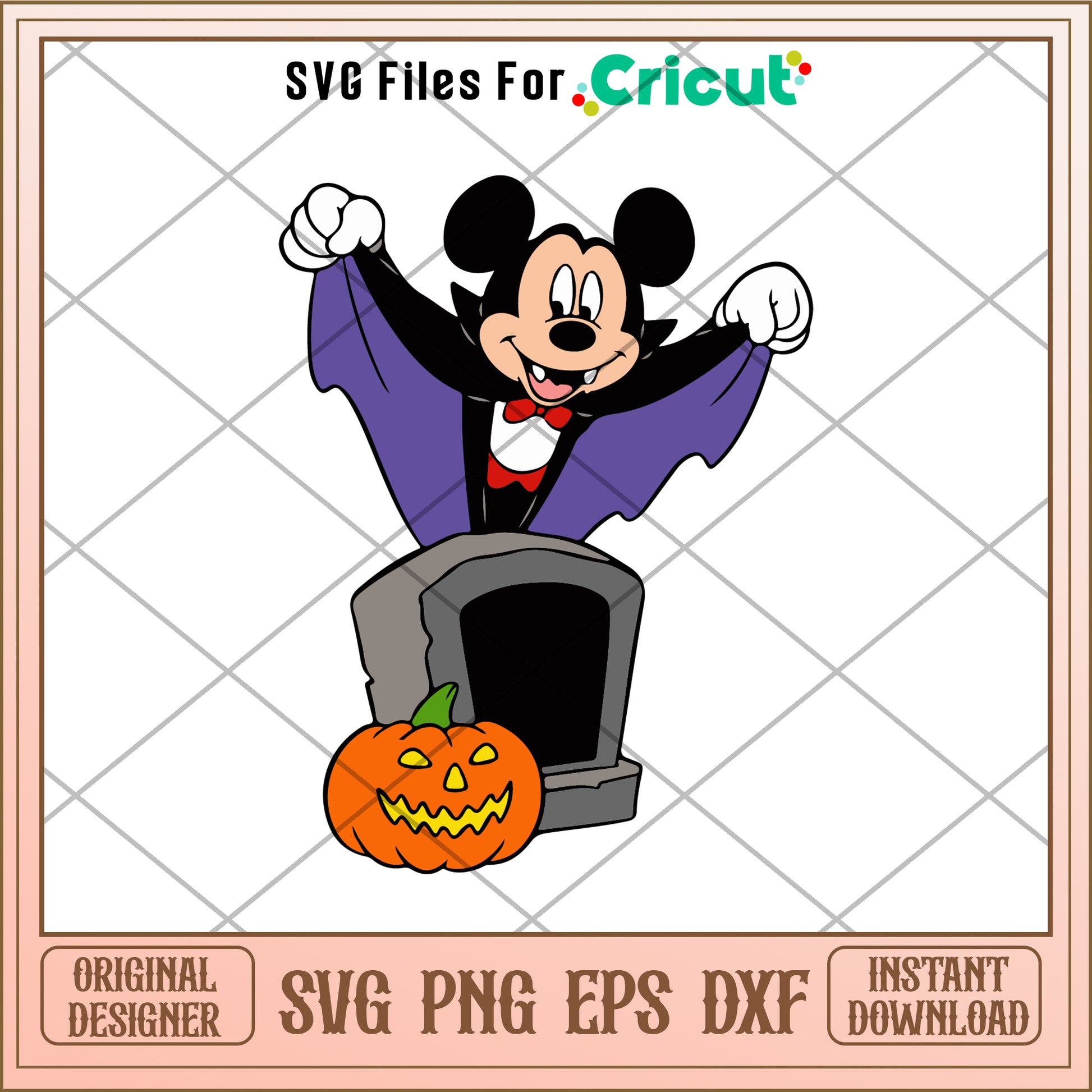 Mickey dracula halloween svg
