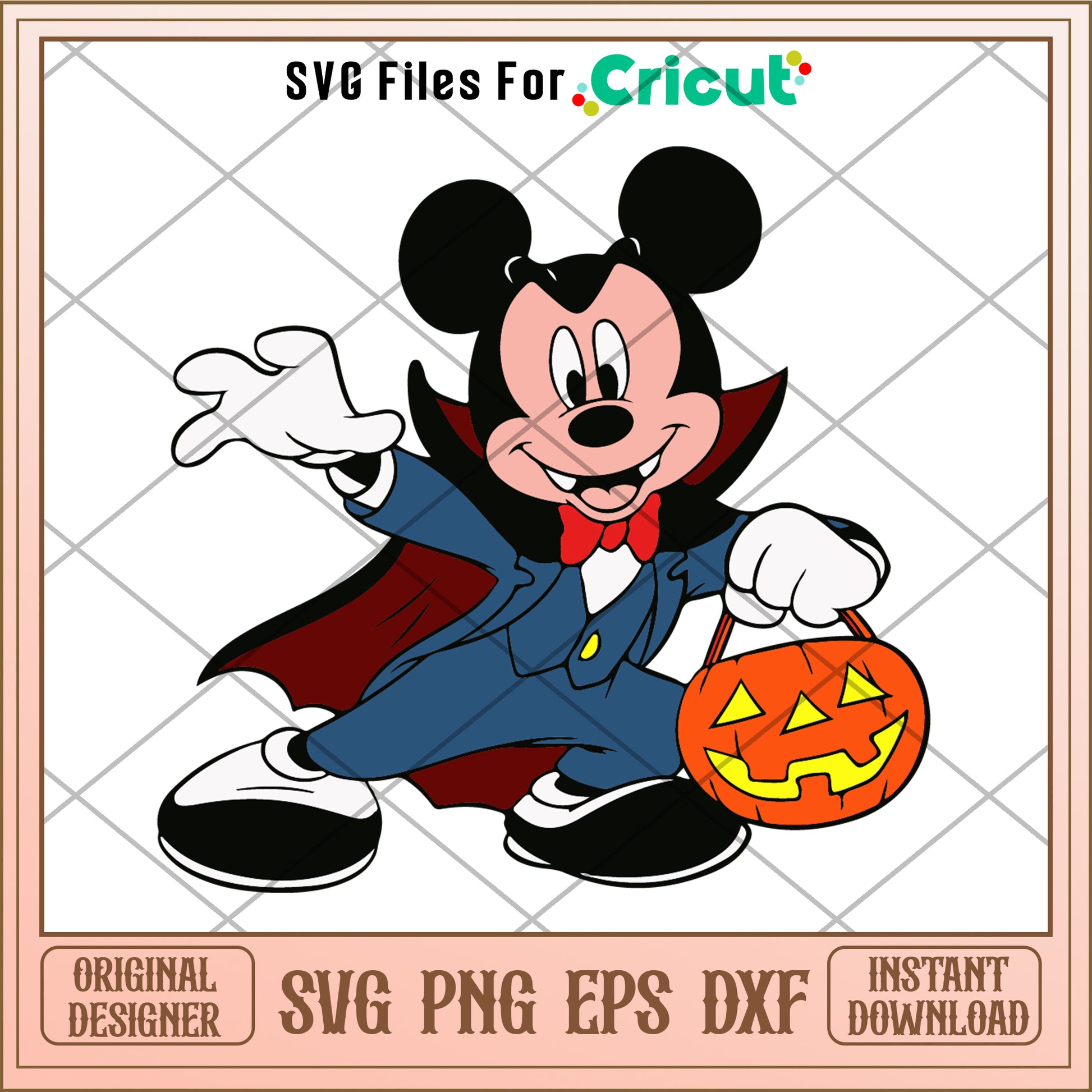 Mickey mouse dracula x pumpkin svg