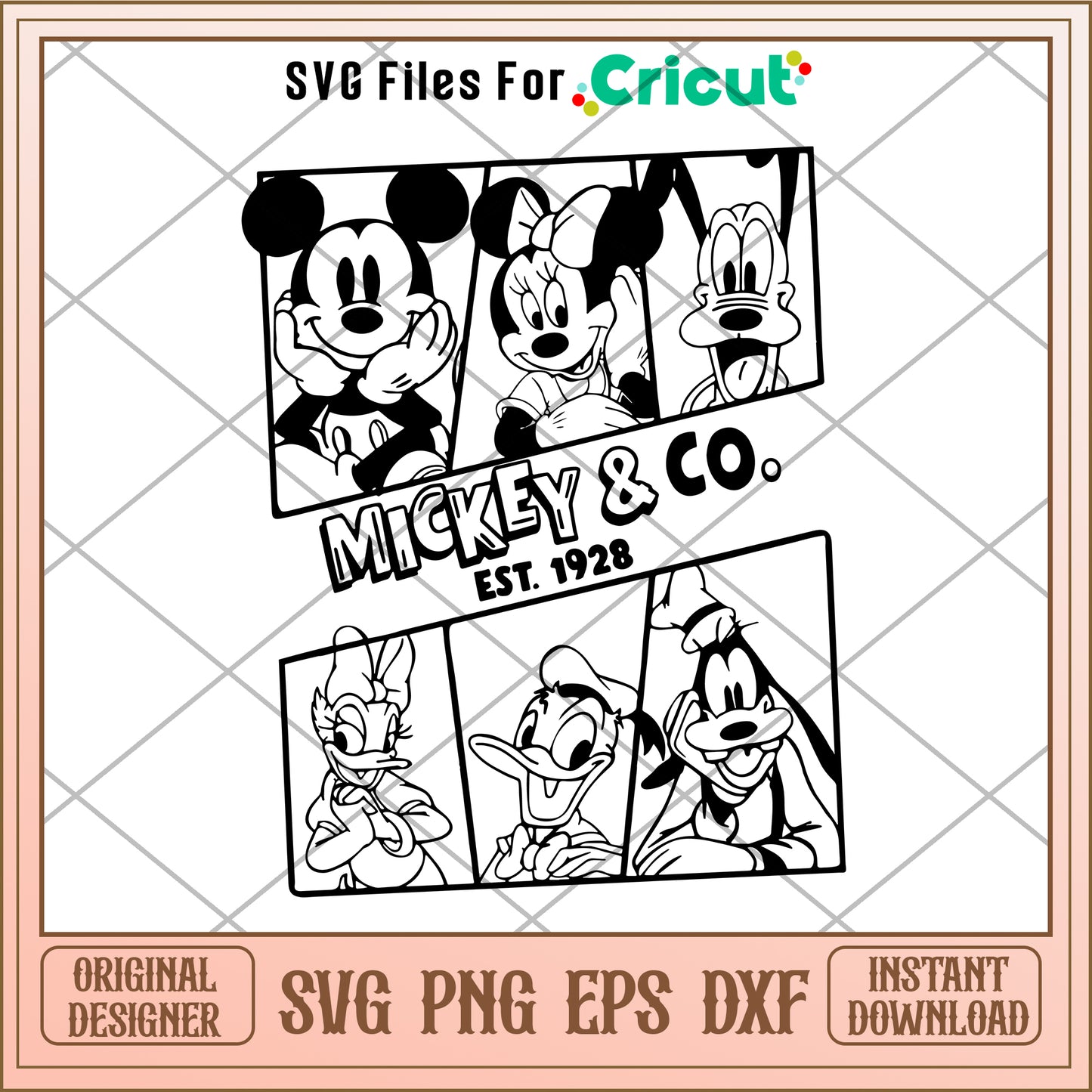 Mickey co est 1928 SVG disney design