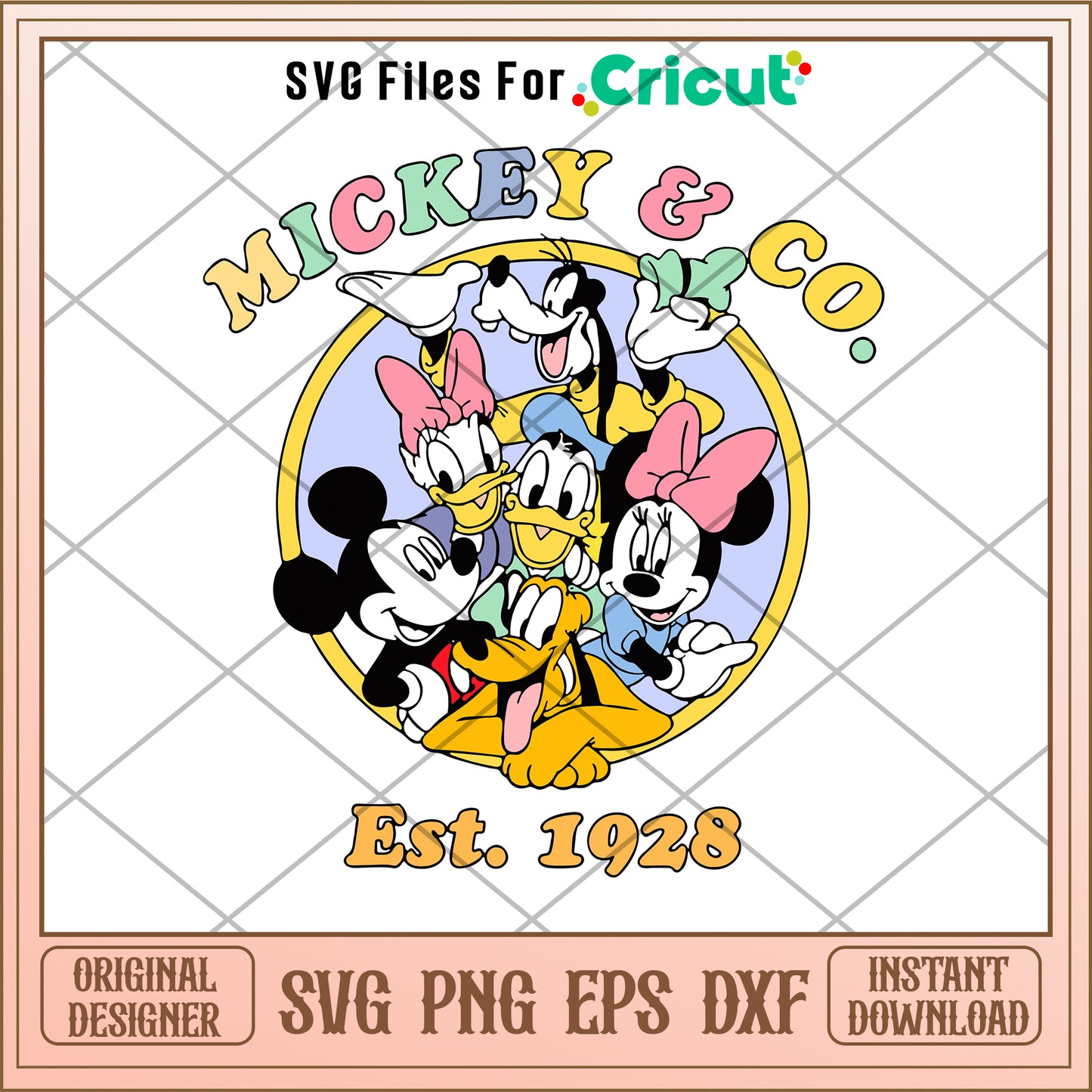 Disney Mickey and co est SVG design