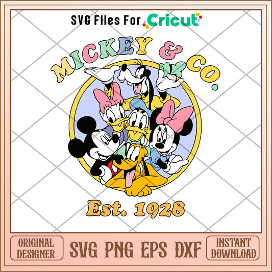 Disney Mickey and co est SVG design
