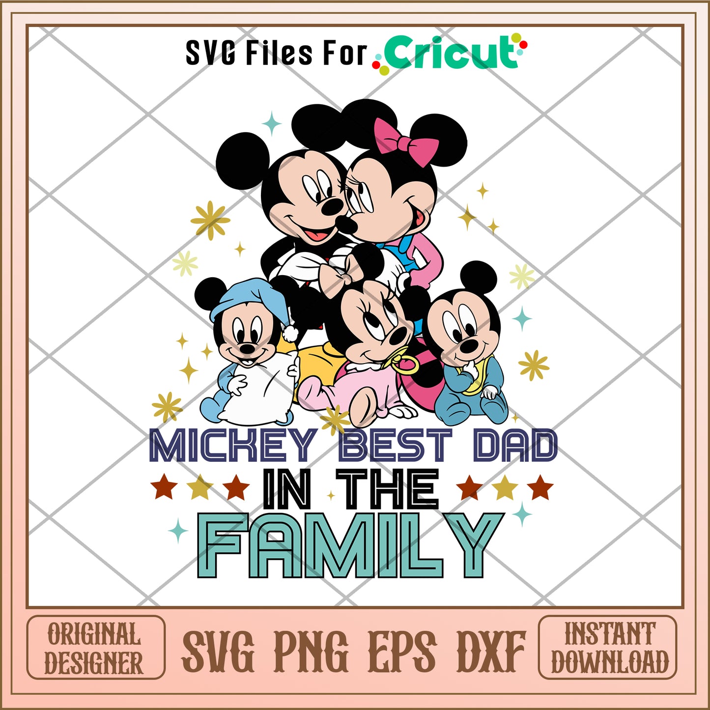 Mickey best dad in the family SVG design