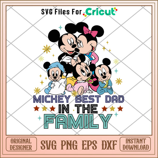 Mickey best dad in the family SVG design