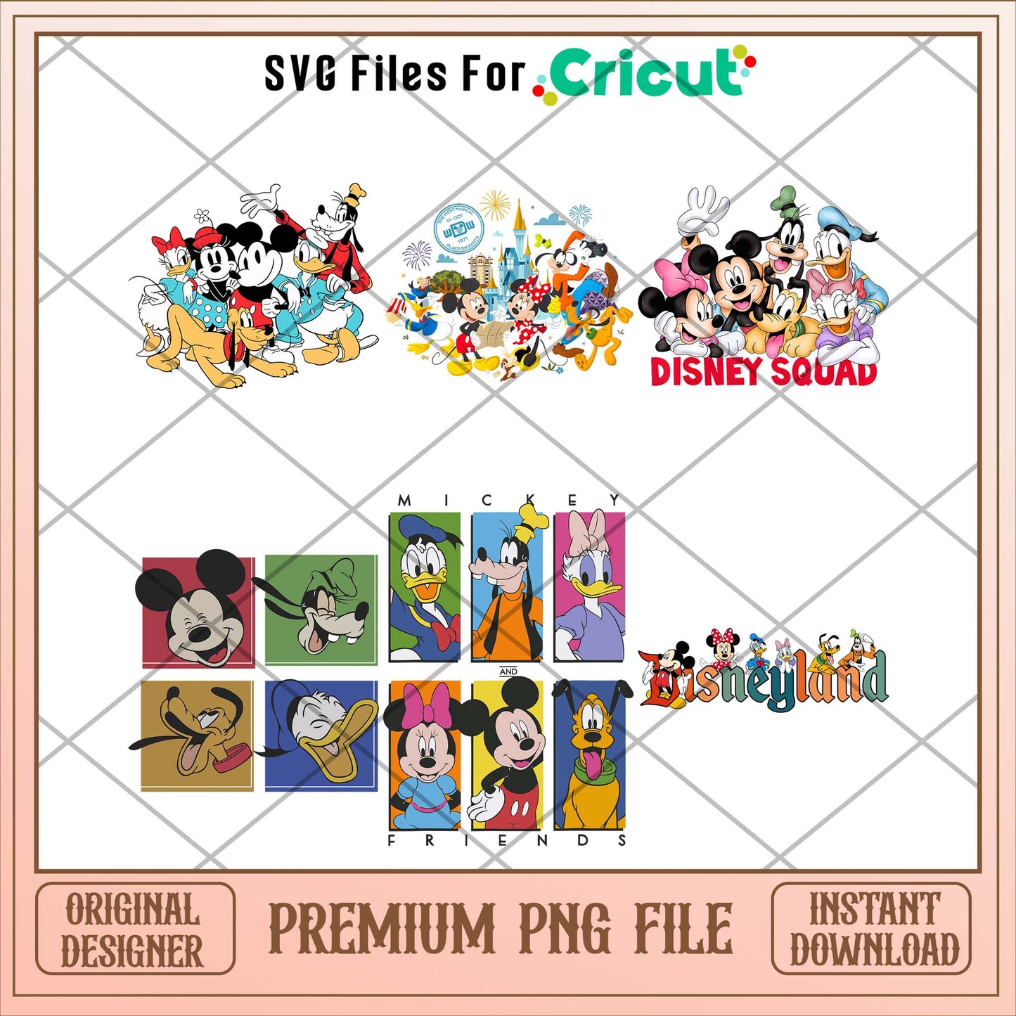 Mickey Friends squad png bundle