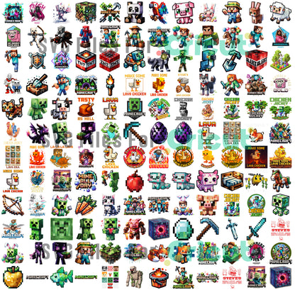 Minecraft PNG Design Mega Bundle, mine craft game png