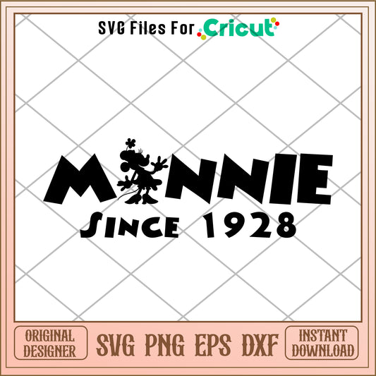 Disney Minnie since 1928 SVG design