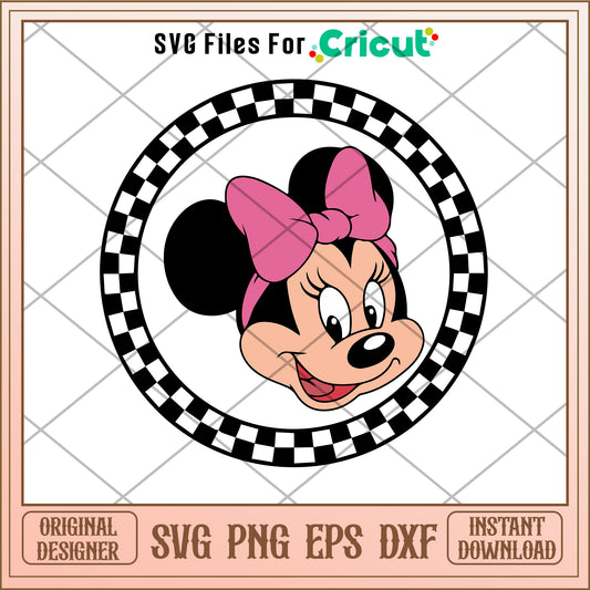 Disney Minnie circle SVG design