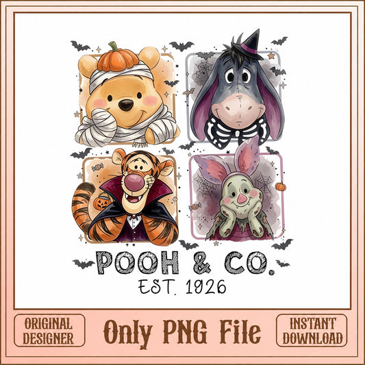 Winnie The Pooh Halloween PNG, Tigger Eeyore Piglet, Disney PNG