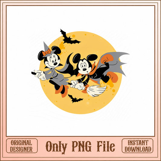 Mickey And Minnie Halloween PNG, Disney Halloween, Witch PNG