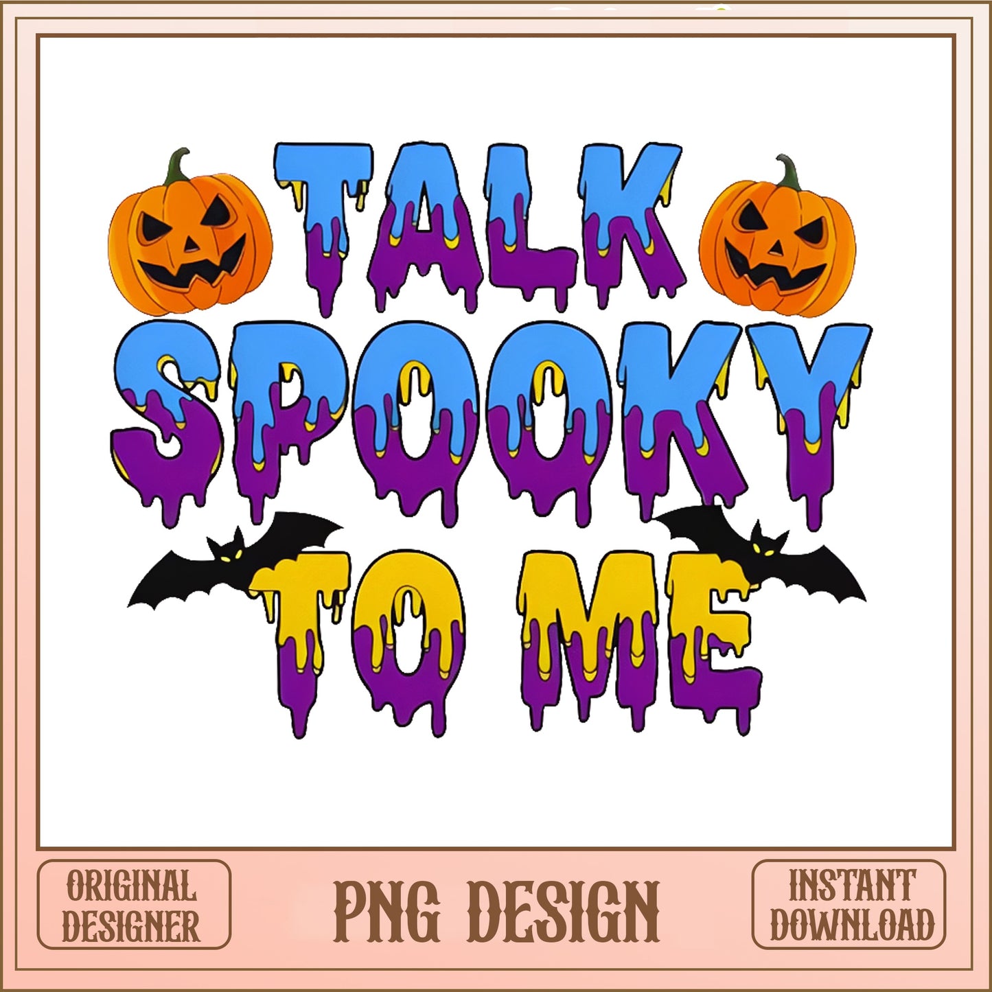 Talk Spooky To Me PNG, Halloween Pumpkin PNG, Spooky PNG