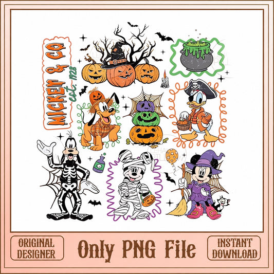 Disney Halloween SVG Bundle, Mickey And Friends Halloween, PNG